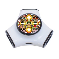 Sugar Skulls 3-port Usb Hub by ExtraAwesomeSauce