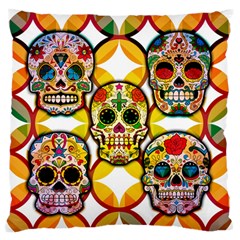 Sugar Skulls Standard Flano Cushion Case (one Side) by ExtraGoodSauce