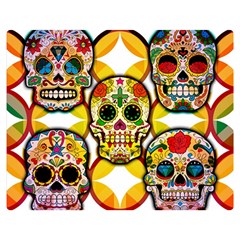 Sugar Skulls Double Sided Flano Blanket (medium)  by ExtraGoodSauce