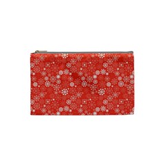 Christmas Snowflakes Cosmetic Bag (small) by ExtraGoodSauce