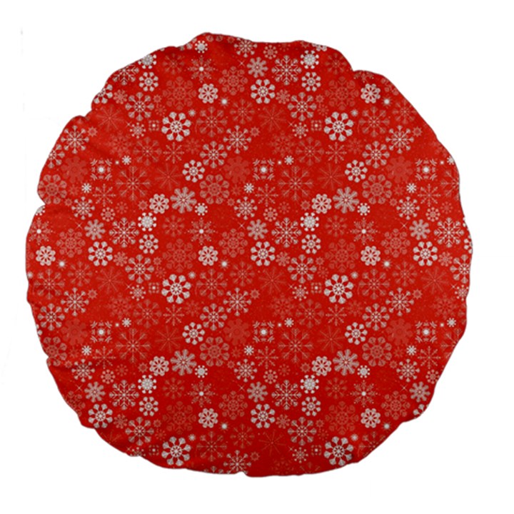 Christmas Snowflakes Large 18  Premium Round Cushions