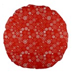 Christmas Snowflakes Large 18  Premium Round Cushions Back