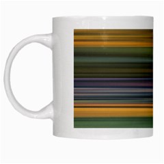 Multicolored Linear Abstract Print White Mugs by dflcprintsclothing