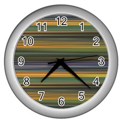 Multicolored Linear Abstract Print Wall Clock (silver) by dflcprintsclothing