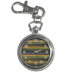 Multicolored Linear Abstract Print Key Chain Watches