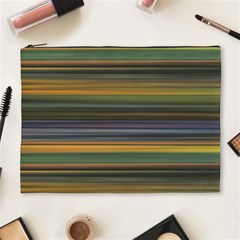 Multicolored Linear Abstract Print Cosmetic Bag (xl) by dflcprintsclothing