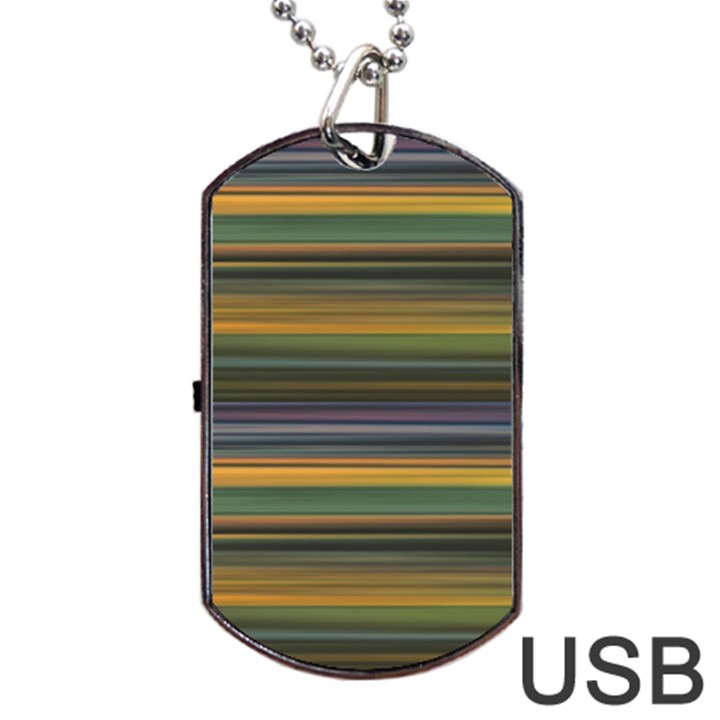 Multicolored Linear Abstract Print Dog Tag USB Flash (Two Sides)