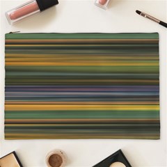 Multicolored Linear Abstract Print Cosmetic Bag (xxl) by dflcprintsclothing