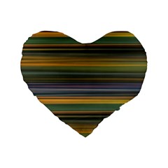 Multicolored Linear Abstract Print Standard 16  Premium Heart Shape Cushions by dflcprintsclothing