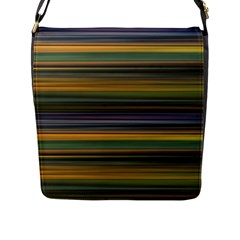 Multicolored Linear Abstract Print Flap Closure Messenger Bag (l) by dflcprintsclothing