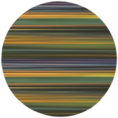 Multicolored Linear Abstract Print Wooden Puzzle Round by dflcprintsclothing