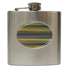 Multicolored Linear Abstract Print Hip Flask (6 Oz) by dflcprintsclothing