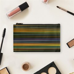 Multicolored Linear Abstract Print Cosmetic Bag (small) by dflcprintsclothing