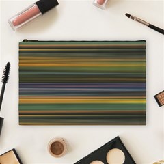 Multicolored Linear Abstract Print Cosmetic Bag (large) by dflcprintsclothing