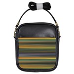 Multicolored Linear Abstract Print Girls Sling Bag Front