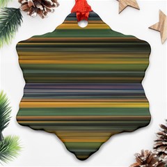 Multicolored Linear Abstract Print Snowflake Ornament (two Sides)