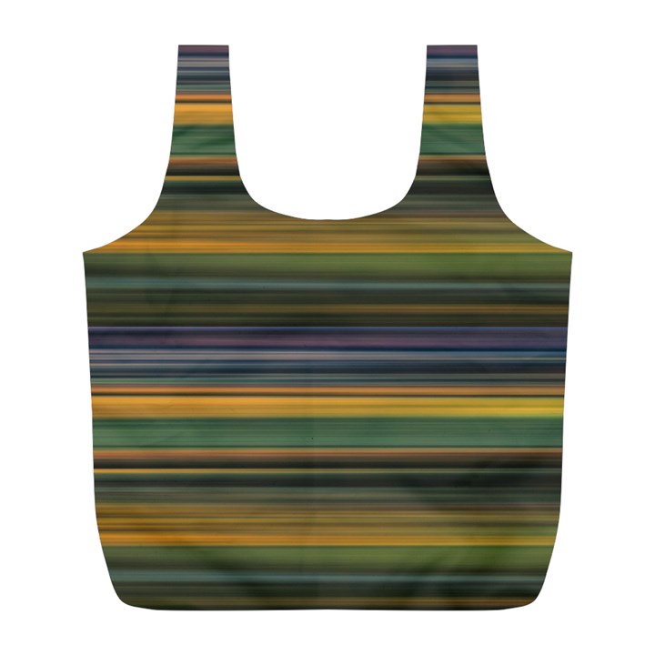 Multicolored Linear Abstract Print Full Print Recycle Bag (L)