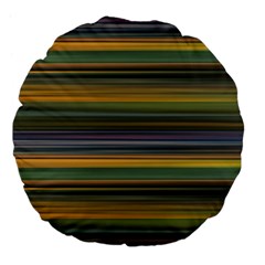 Multicolored Linear Abstract Print Large 18  Premium Flano Round Cushions