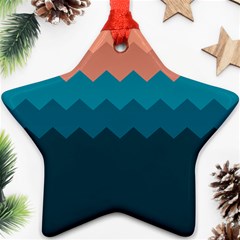 Flat Ocean Waves Palette Ornament (star) by goljakoff