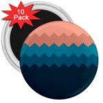 Flat ocean waves palette 3  Magnets (10 pack)  Front