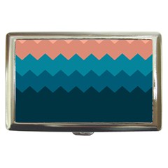 Flat Ocean Waves Palette Cigarette Money Case by goljakoff