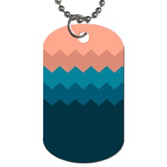 Flat Ocean Waves Palette Dog Tag (two Sides) by goljakoff