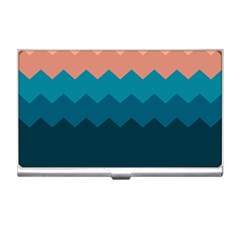 Flat Ocean Waves Palette Business Card Holder by goljakoff