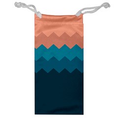 Flat Ocean Waves Palette Jewelry Bag by goljakoff