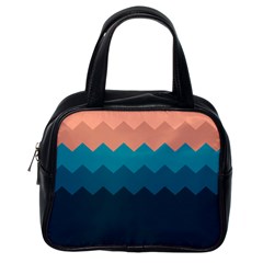 Flat Ocean Waves Palette Classic Handbag (one Side) by goljakoff