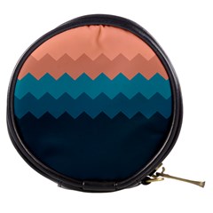 Flat Ocean Waves Palette Mini Makeup Bag by goljakoff