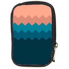 Flat Ocean Waves Palette Compact Camera Leather Case by goljakoff