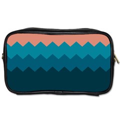 Flat Ocean Waves Palette Toiletries Bag (one Side) by goljakoff