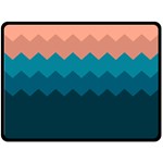 Flat ocean waves palette Fleece Blanket (Large)  80 x60  Blanket Front