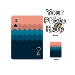 Flat ocean waves palette Playing Cards 54 Designs (Mini) Front - Spade4