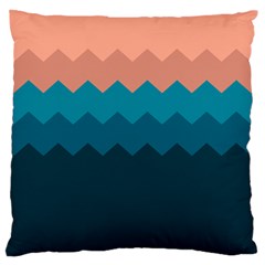 Flat Ocean Waves Palette Large Cushion Case (one Side) by goljakoff