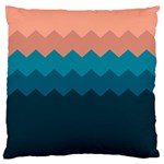 Flat ocean waves palette Large Cushion Case (Two Sides) Front