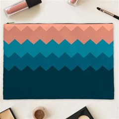 Flat Ocean Waves Palette Cosmetic Bag (xxl) by goljakoff