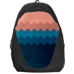 Flat Ocean Waves Palette Backpack Bag by goljakoff