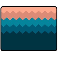 Flat Ocean Waves Palette Double Sided Fleece Blanket (medium)  by goljakoff