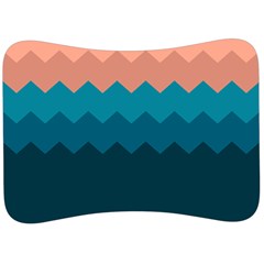 Flat Ocean Waves Palette Velour Seat Head Rest Cushion by goljakoff