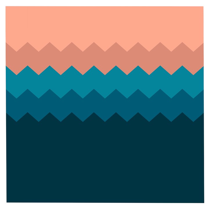 Flat ocean waves palette Wooden Puzzle Square