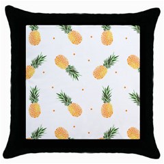 Pineapple Pattern Throw Pillow Case (black) by goljakoff