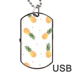 Pineapple Pattern Dog Tag Usb Flash (two Sides) by goljakoff