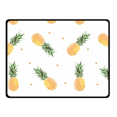 Pineapple Pattern Double Sided Fleece Blanket (small)  by goljakoff