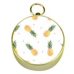 Pineapple Pattern Gold Compasses by goljakoff