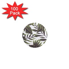 Green Leaves 1  Mini Magnets (100 Pack)  by goljakoff