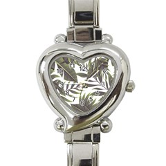 Green Leaves Heart Italian Charm Watch by goljakoff