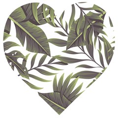 Green Leaves Wooden Puzzle Heart by goljakoff