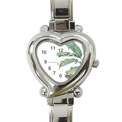 Banana Leaf Heart Italian Charm Watch by goljakoff