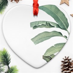 Banana Leaf Heart Ornament (two Sides) by goljakoff